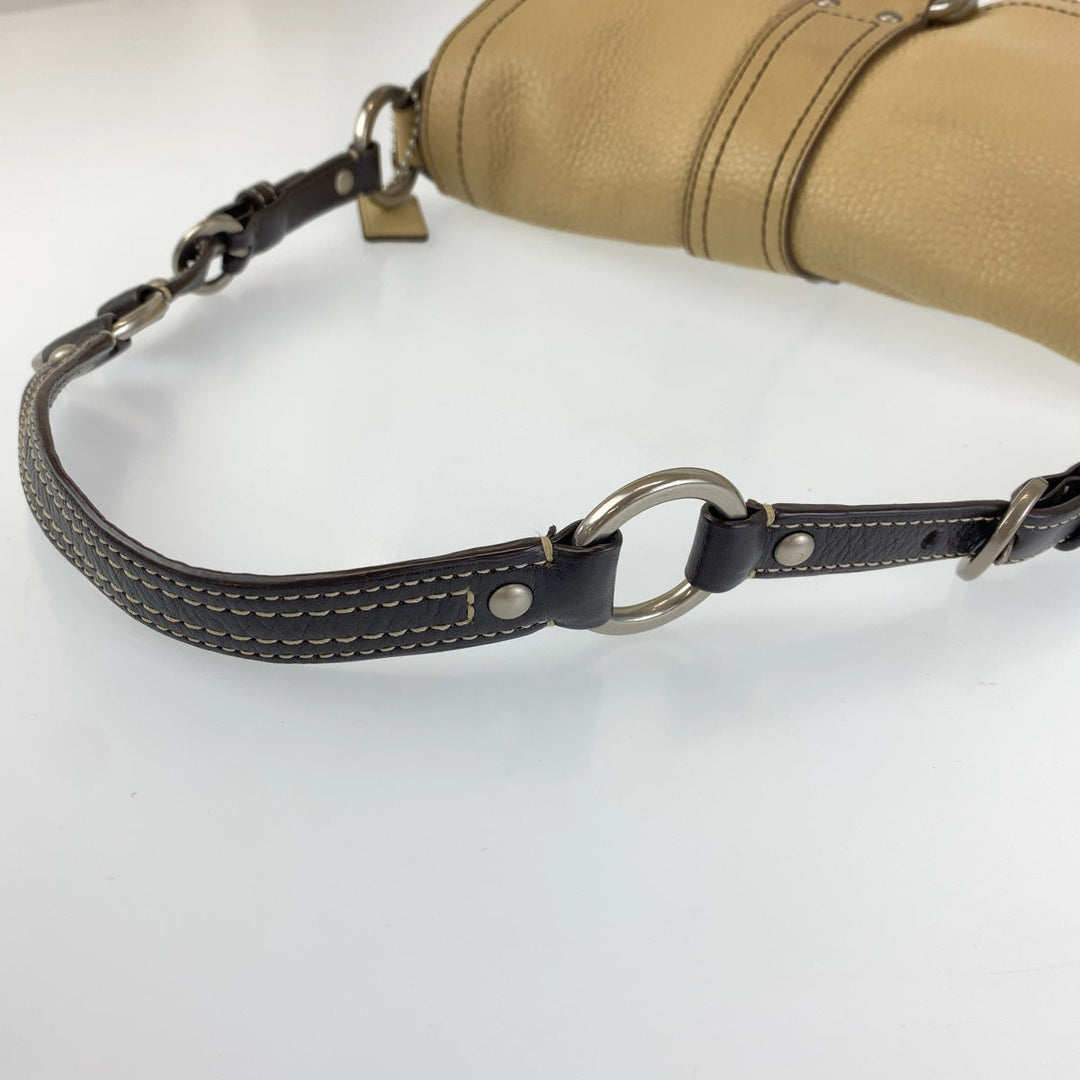 COACH Shoulder Bag leather beige