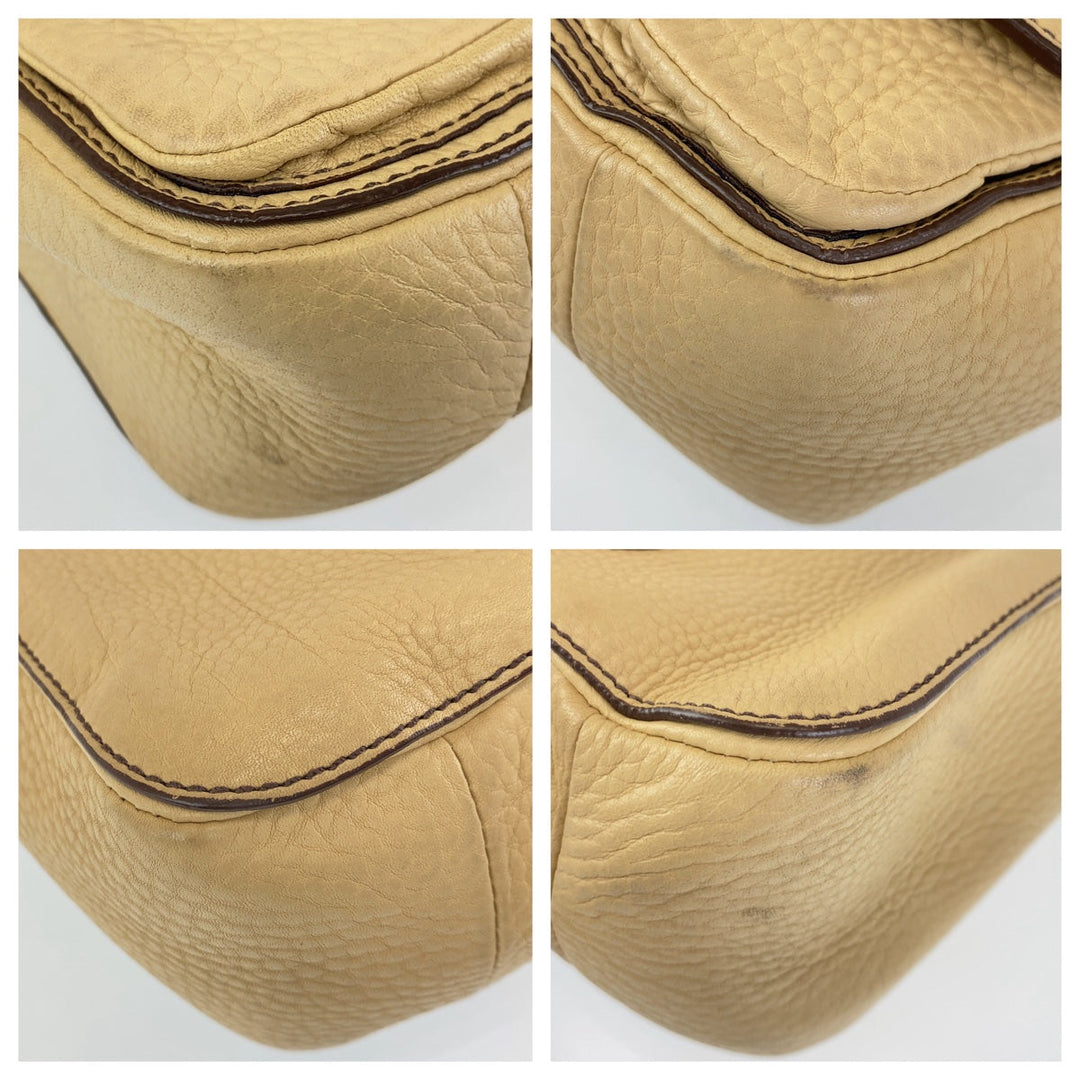 COACH Shoulder Bag leather beige