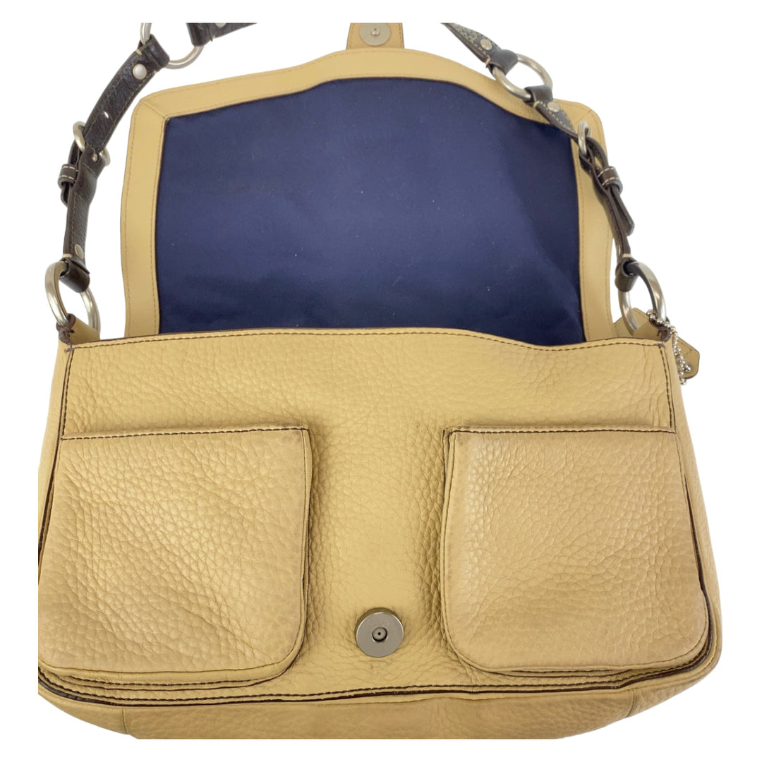 COACH Shoulder Bag leather beige