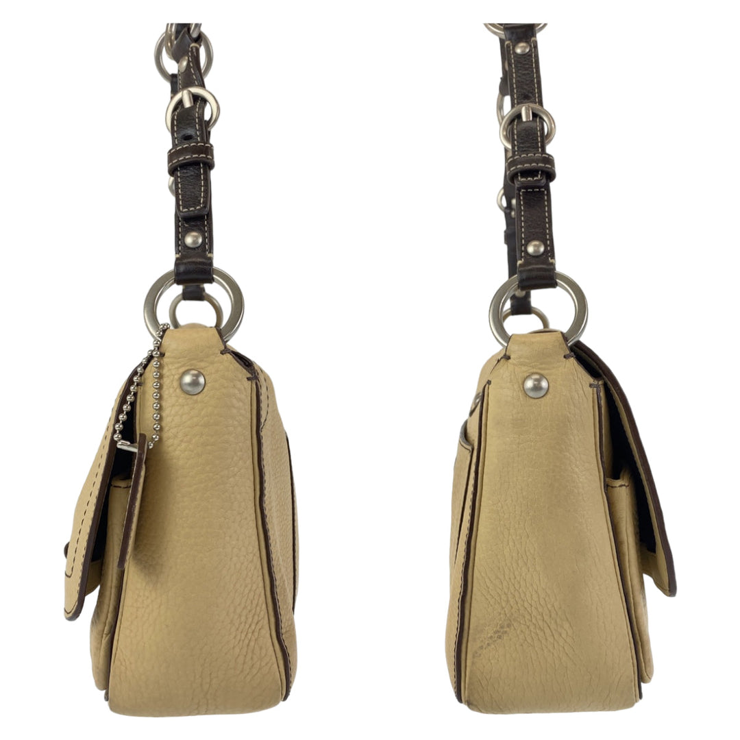 COACH Shoulder Bag leather beige