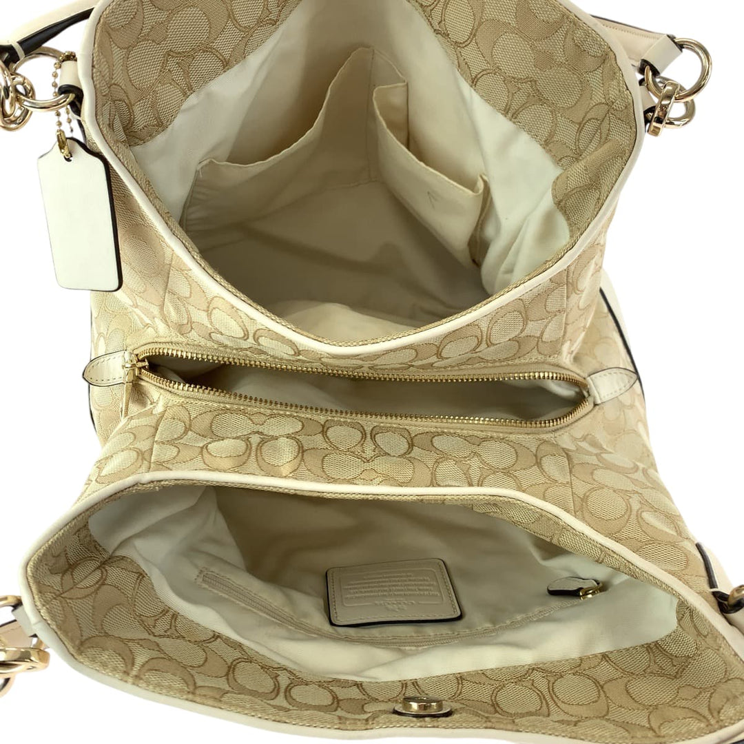 COACH Shoulder Bag F36424 canvas beige Signature