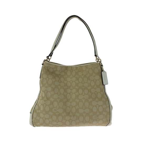 COACH Shoulder Bag F36424 canvas beige Signature
