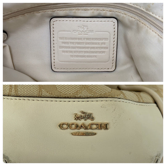 COACH Shoulder Bag F36424 canvas beige Signature