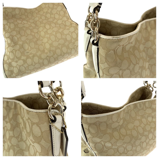 COACH Shoulder Bag F36424 canvas beige Signature