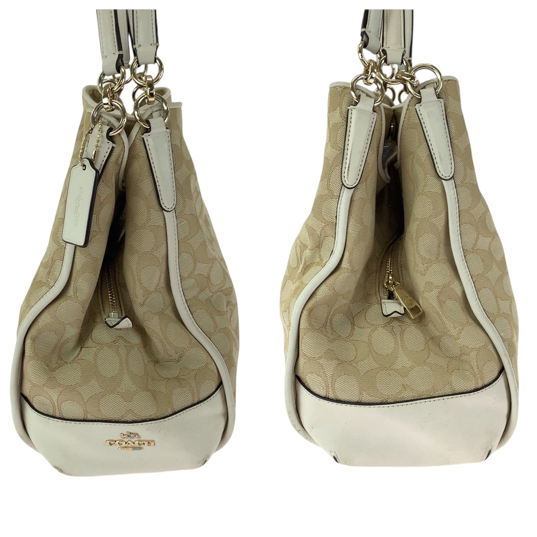 COACH Shoulder Bag F36424 canvas beige Signature