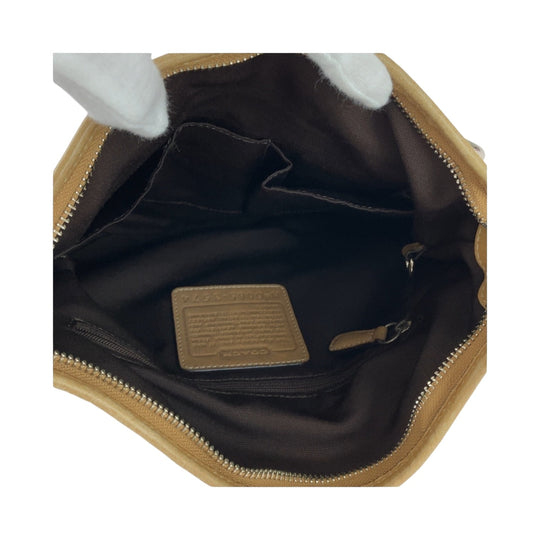 COACH Shoulder Bag canvas beige Signature