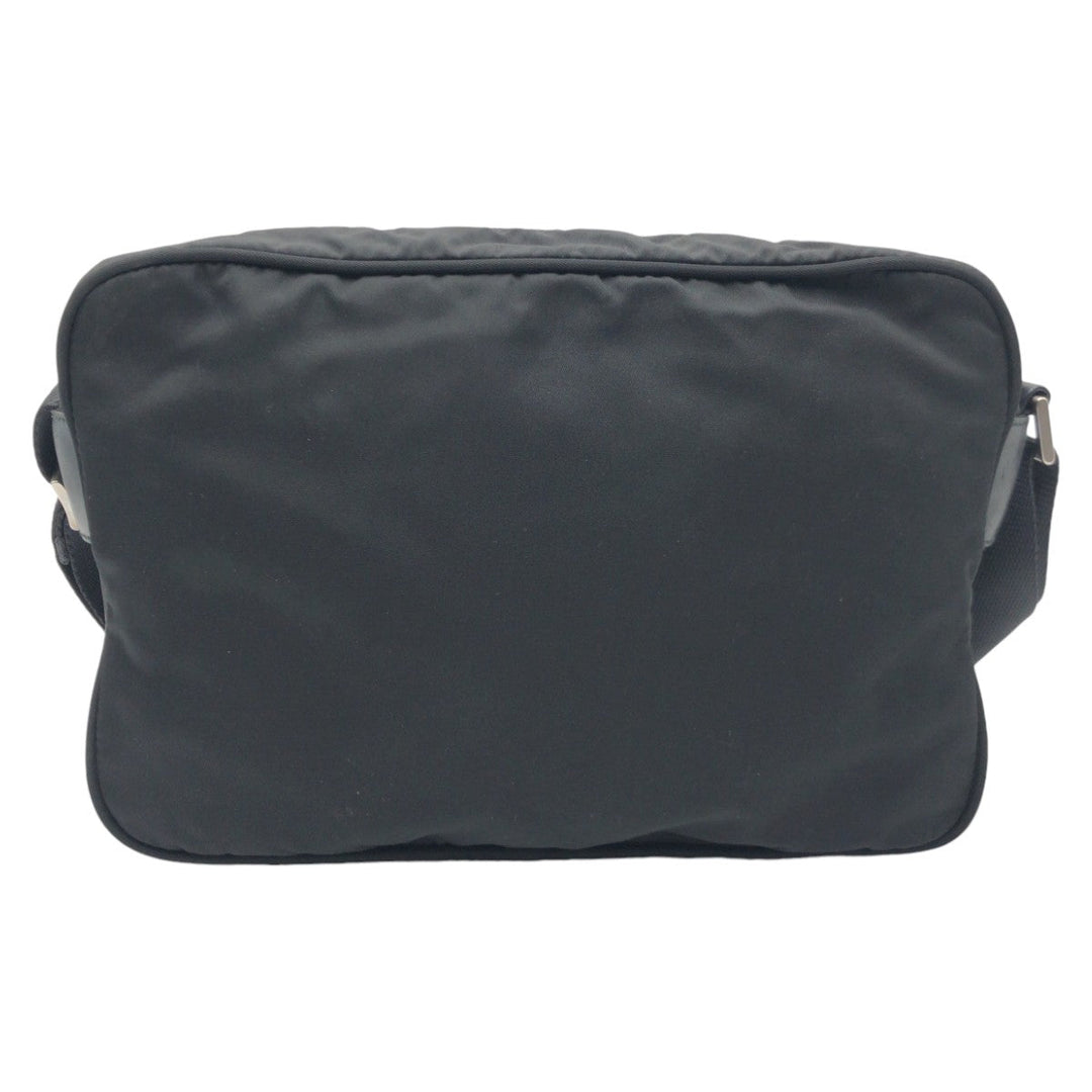 PRADA Shoulder Bag Nylon Black black Crossbody Shoulder Bag Pochette Test Triangular logo mens Used Authentic