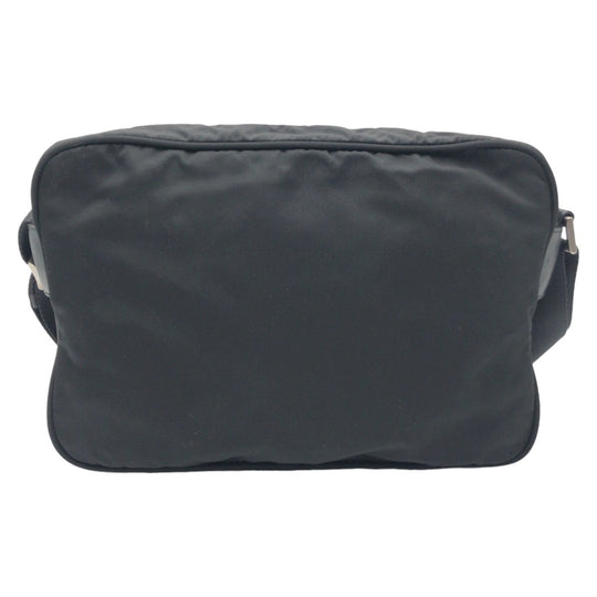 PRADA Shoulder Bag Nylon Black black Crossbody Shoulder Bag Pochette Test Triangular logo mens Used Authentic