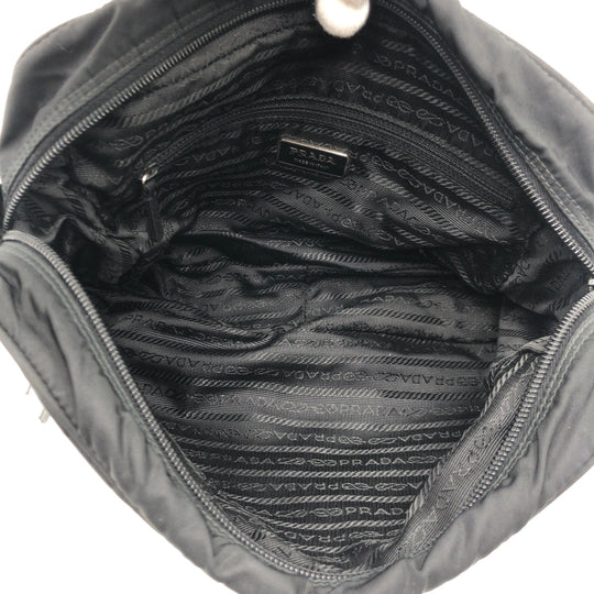 PRADA Shoulder Bag Nylon Black black Crossbody Shoulder Bag Pochette Test Triangular logo mens Used Authentic