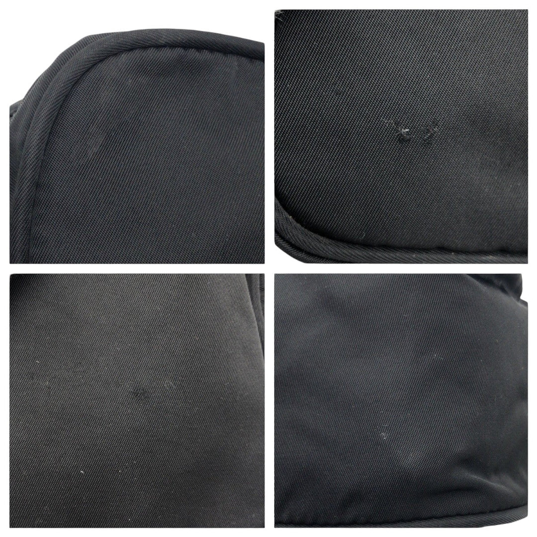PRADA Shoulder Bag Nylon Black black Crossbody Shoulder Bag Pochette Test Triangular logo mens Used Authentic