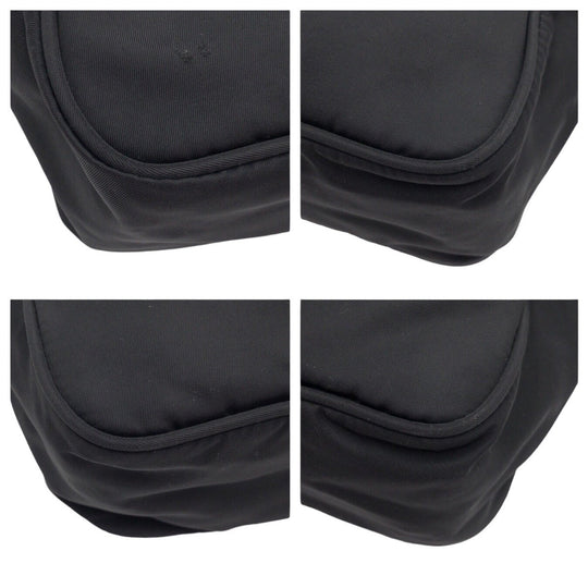 PRADA Shoulder Bag Nylon Black black Crossbody Shoulder Bag Pochette Test Triangular logo mens Used Authentic