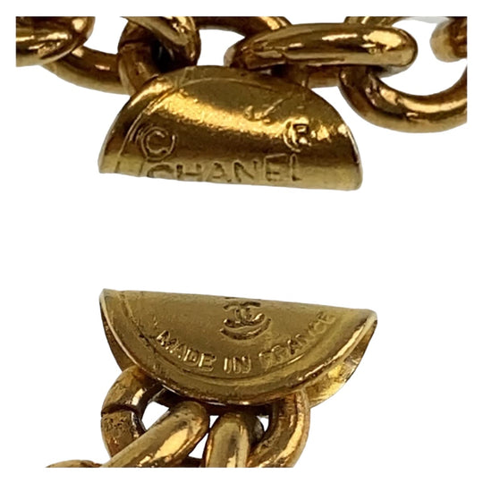 CHANEL Necklace metal gold Matelasse Bag Necklace Matrasse Women Used Authentic