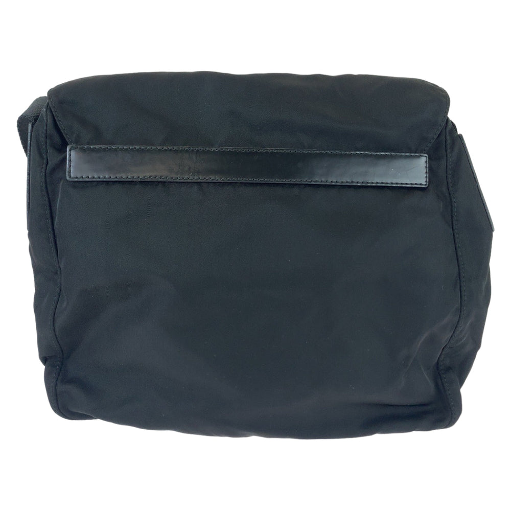 PRADA Shoulder Bag B8994 Nylon Black Silver Metal Crossbody Shoulder Bag Pochette Test Triangle With logo mens Used Authentic