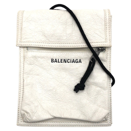 BALENCIAGA Shoulder Bag 532298 leather white Shoulder Bag Women Used Authentic