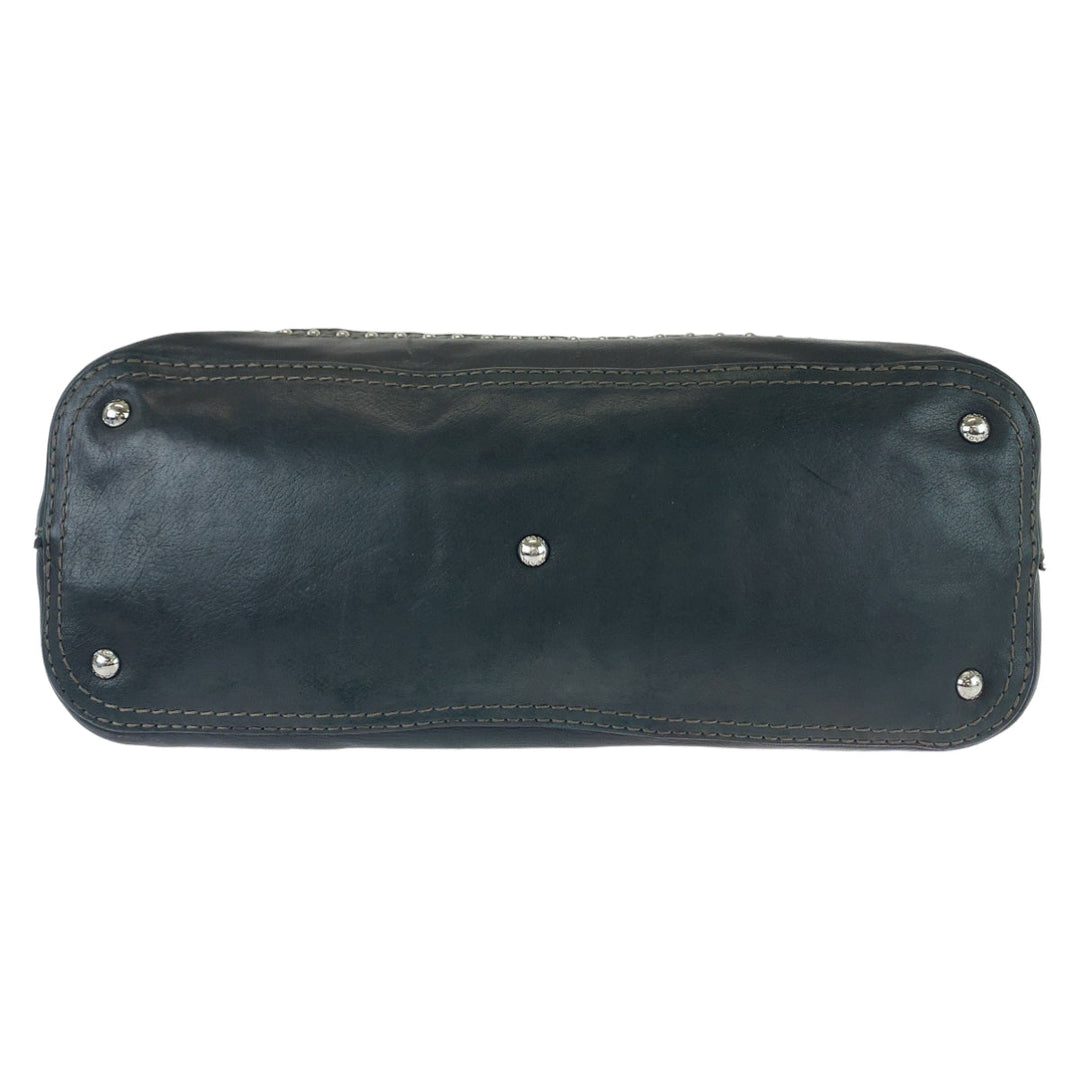 PRADA Shoulder Bag BL0688 Nylon, Leather Khaki Black SilverMetal Shoulder Bag Handbag 2way Test Camouflage Pattern Studs Women Used Authentic