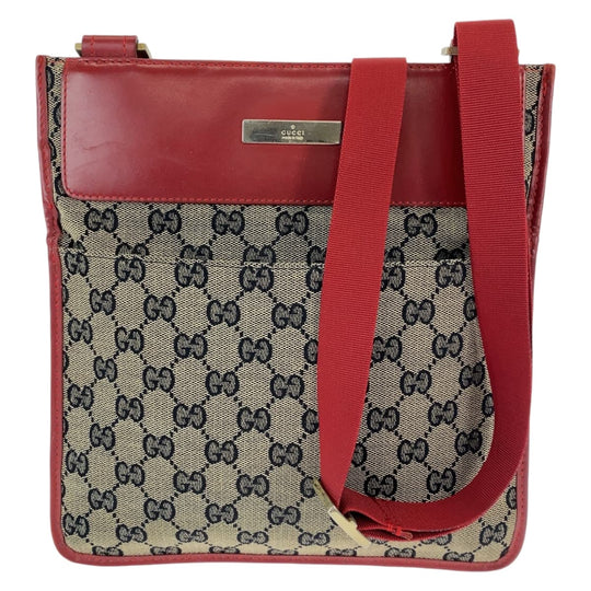GUCCI Shoulder Bag leather Black Gold Metal ChainShoulder Bag Crossbody Pochette Old Gucci Women Used Authentic