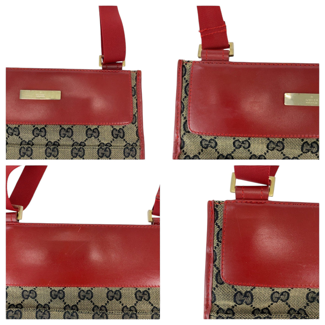 GUCCI Shoulder Bag leather Black Gold Metal ChainShoulder Bag Crossbody Pochette Old Gucci Women Used Authentic