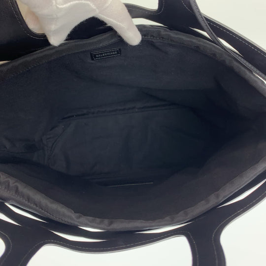 BALENCIAGA Tote Bag 626111 PVC black Tote Bag Shoulder Bag Unisex Neo basket mens Used Authentic