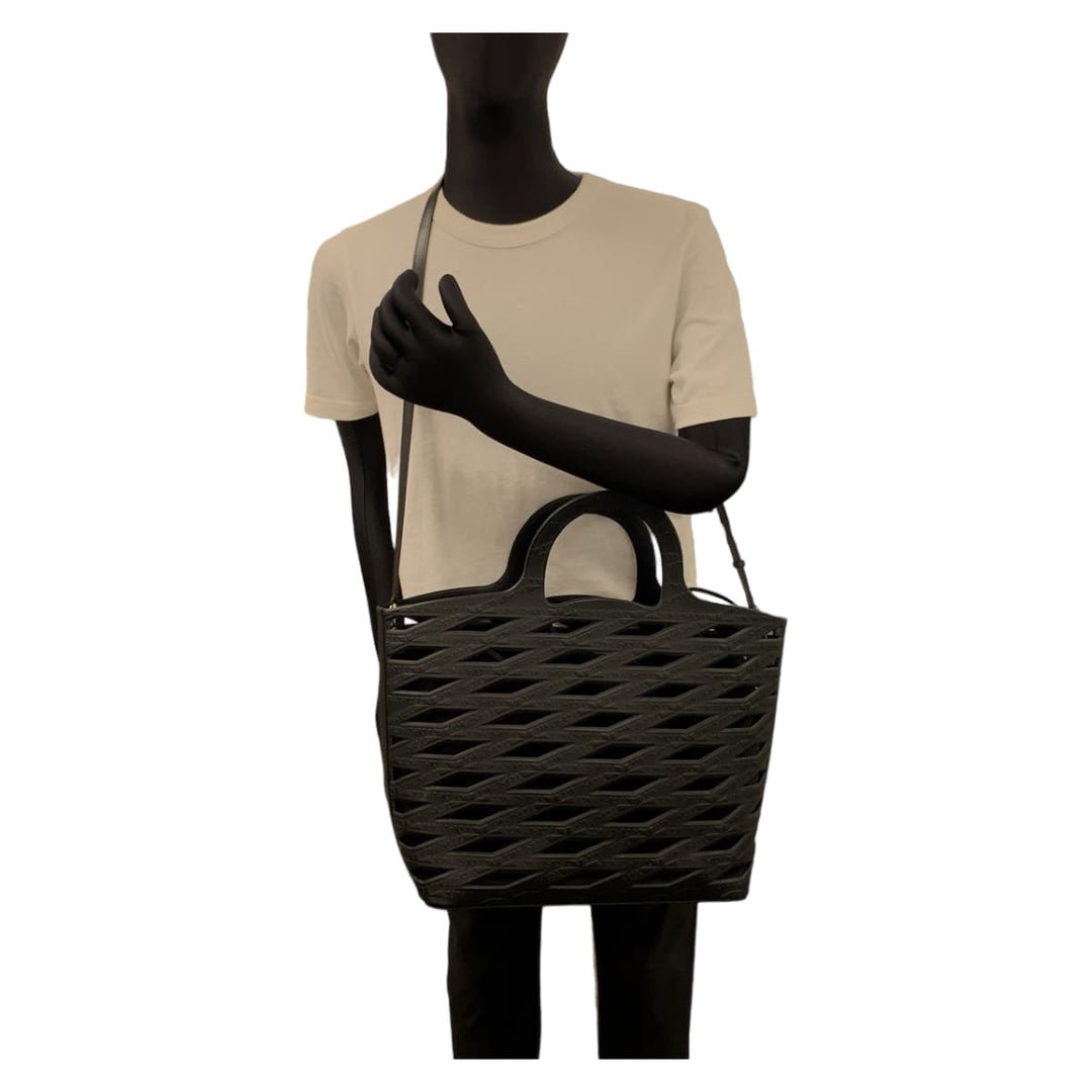 BALENCIAGA Tote Bag 626111 PVC black Tote Bag Shoulder Bag Unisex Neo basket mens Used Authentic