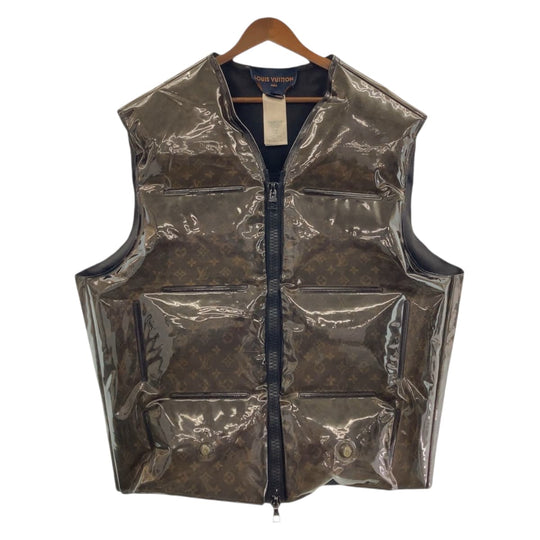 LOUIS VUITTON Vest RM211 AK3 HKG75W Plastics, Polyester Brown Monogram Virgil Abloh mens 48 Used Authentic