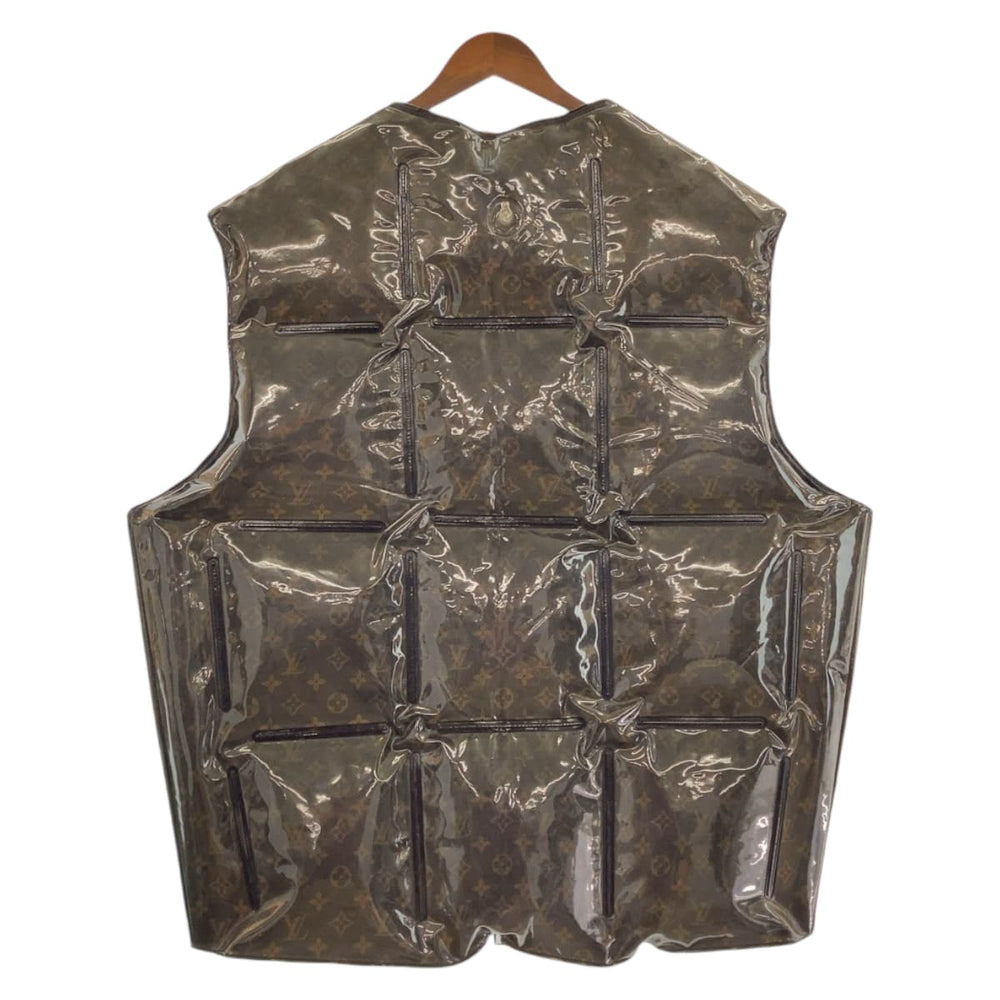 LOUIS VUITTON Vest RM211 AK3 HKG75W Plastics, Polyester Brown Monogram Virgil Abloh mens 48 Used Authentic