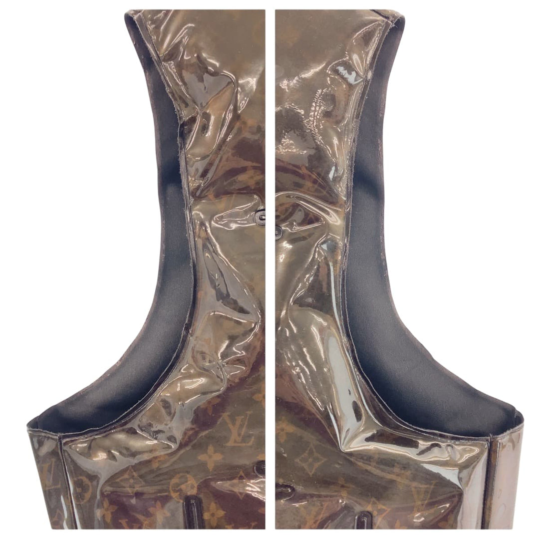 LOUIS VUITTON Vest RM211 AK3 HKG75W Plastics, Polyester Brown Monogram Virgil Abloh mens 48 Used Authentic