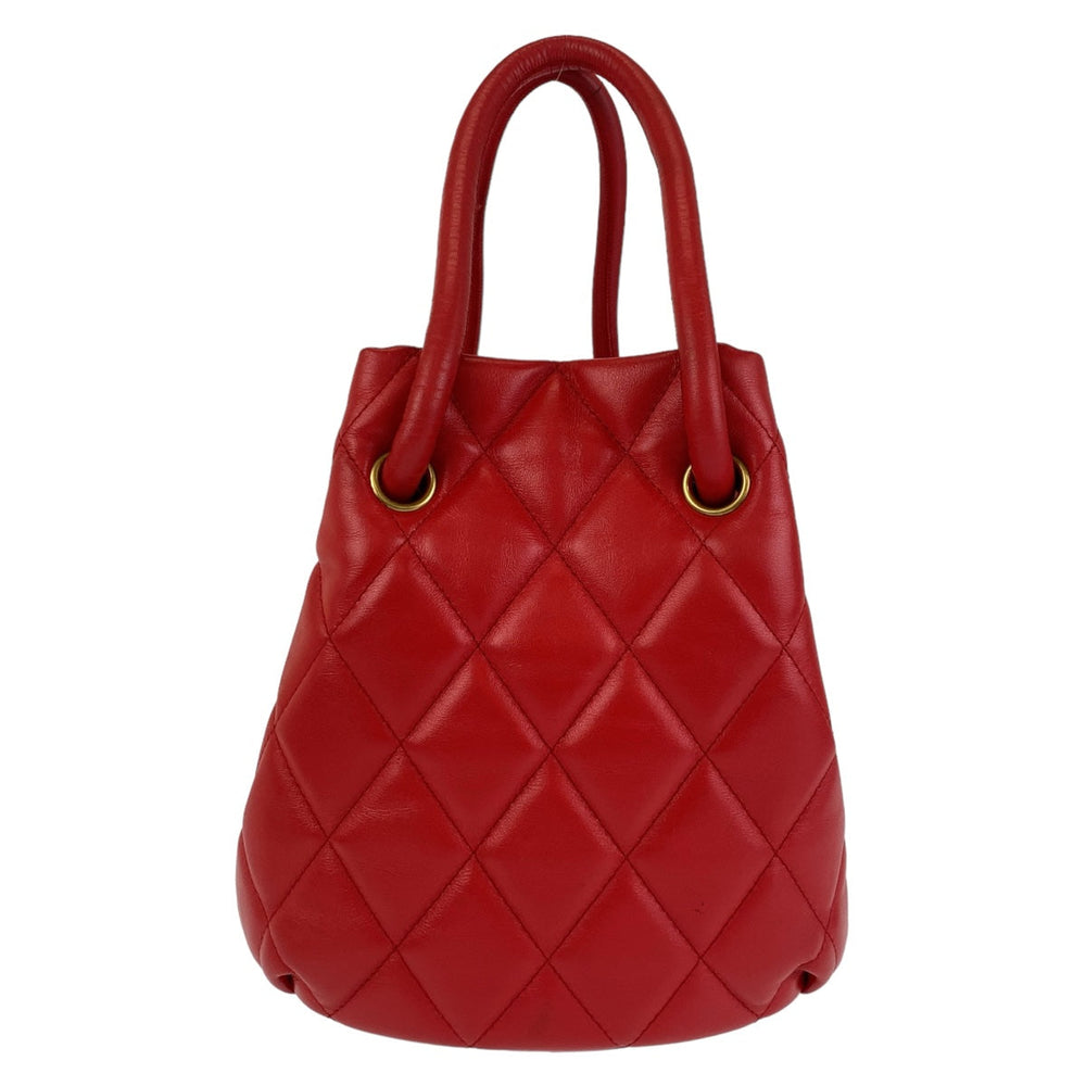BALENCIAGA Shoulder Bag 600327 leather Red Gold Metal Crossbody Shoulder Bag Handbag 2way BBucket Bag Women Used Authentic