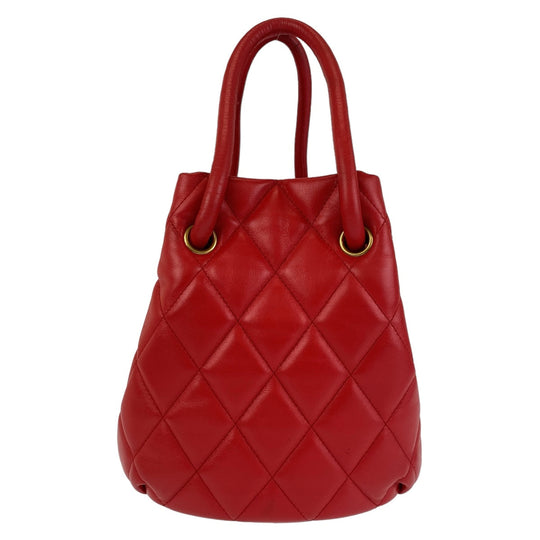 BALENCIAGA Shoulder Bag 600327 leather Red Gold Metal Crossbody Shoulder Bag Handbag 2way BBucket Bag Women Used Authentic