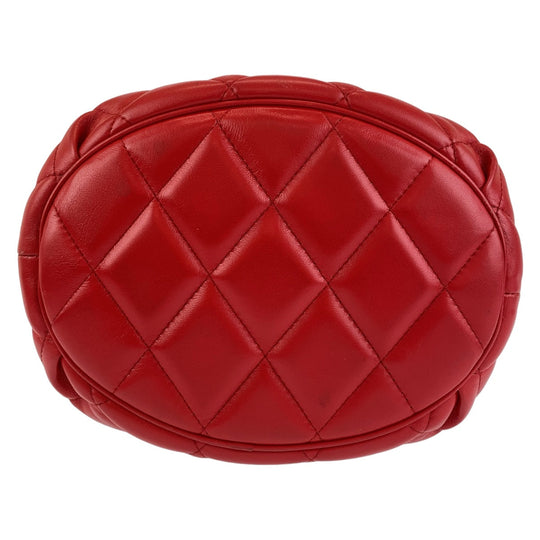 BALENCIAGA Shoulder Bag 600327 leather Red Gold Metal Crossbody Shoulder Bag Handbag 2way BBucket Bag Women Used Authentic