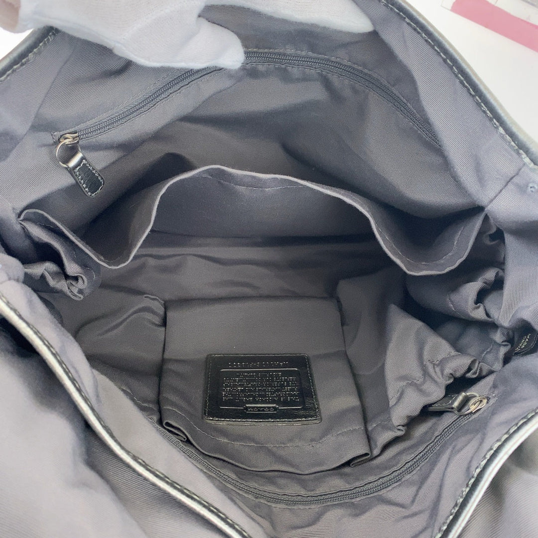 COACH Shoulder Bag Nylon blue Snap head