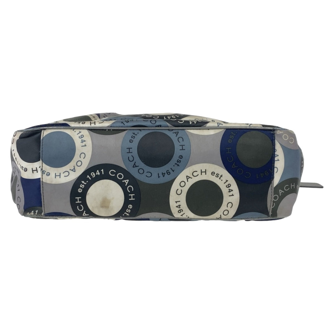 COACH Shoulder Bag Nylon blue Snap head