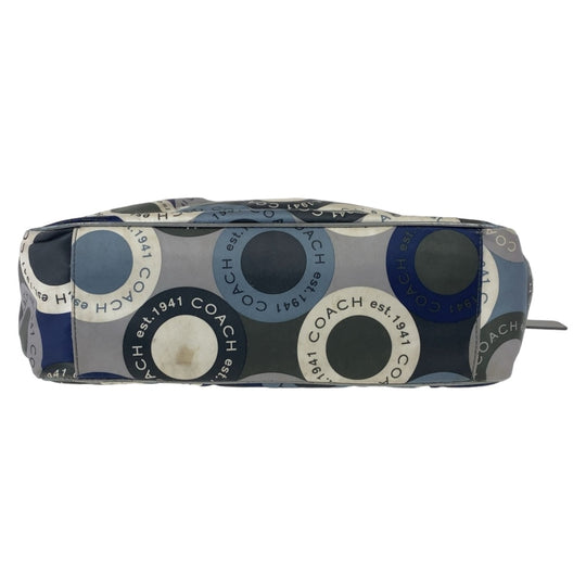 COACH Shoulder Bag Nylon blue Snap head