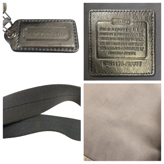 COACH Shoulder Bag Nylon blue Snap head