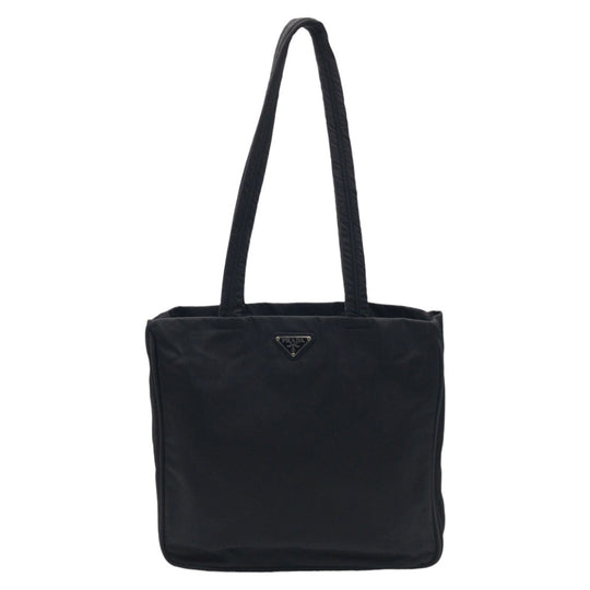 PRADA Tote Bag Nylon Black black Tote Bag Shoulder Bag Test Triangular logo Women Used Authentic