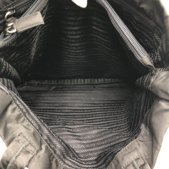 PRADA Tote Bag Nylon Black black Tote Bag Shoulder Bag Test Triangular logo Women Used Authentic