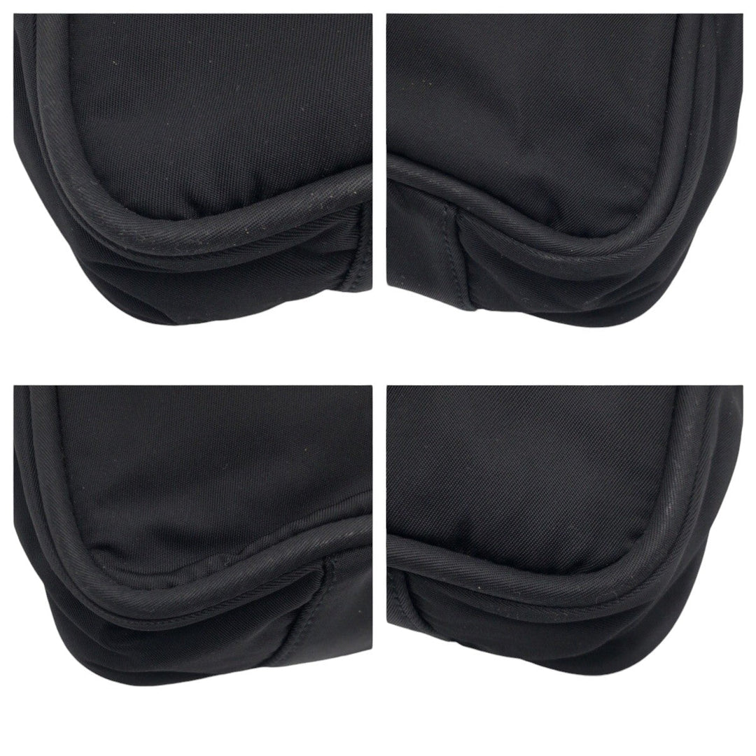 PRADA Tote Bag Nylon Black black Tote Bag Shoulder Bag Test Triangular logo Women Used Authentic