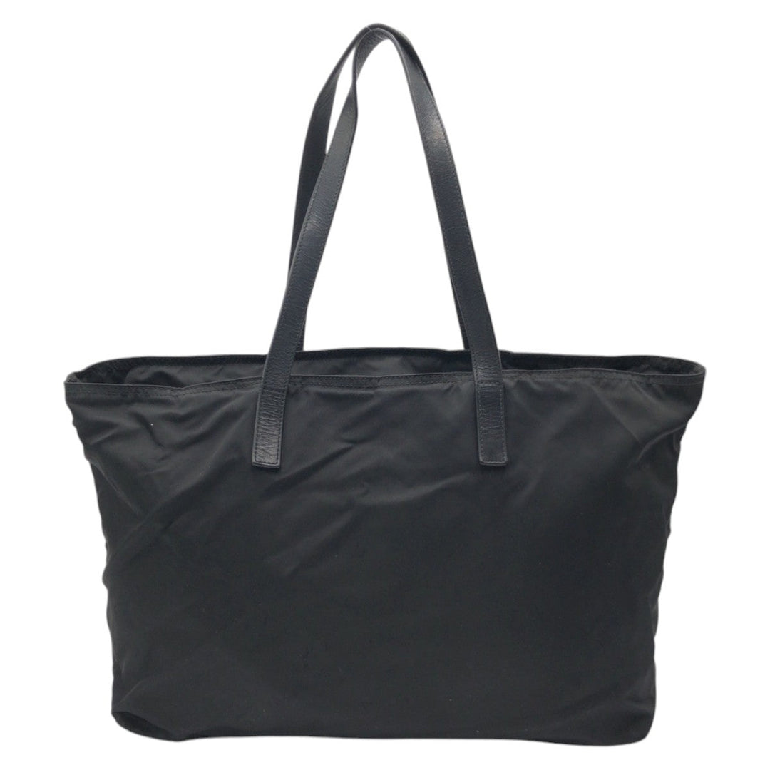 PRADA Tote Bag Nylon Black black Tote Bag handbag Test Triangular logo Women Used Authentic