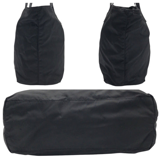 PRADA Tote Bag Nylon Black black Tote Bag handbag Test Triangular logo Women Used Authentic
