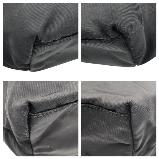 PRADA Tote Bag Nylon Black black Tote Bag handbag Test Triangular logo Women Used Authentic