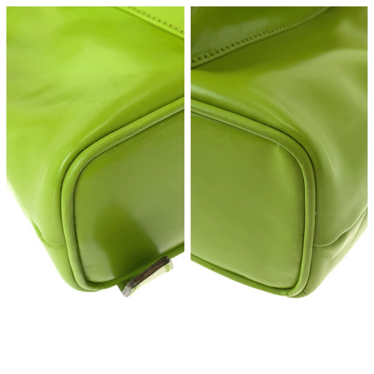 GUCCI Backpack 003 2034 0030 leather Light Green Brown SilverMetal Mini Backpack Backpack Bamboo Women Used Authentic