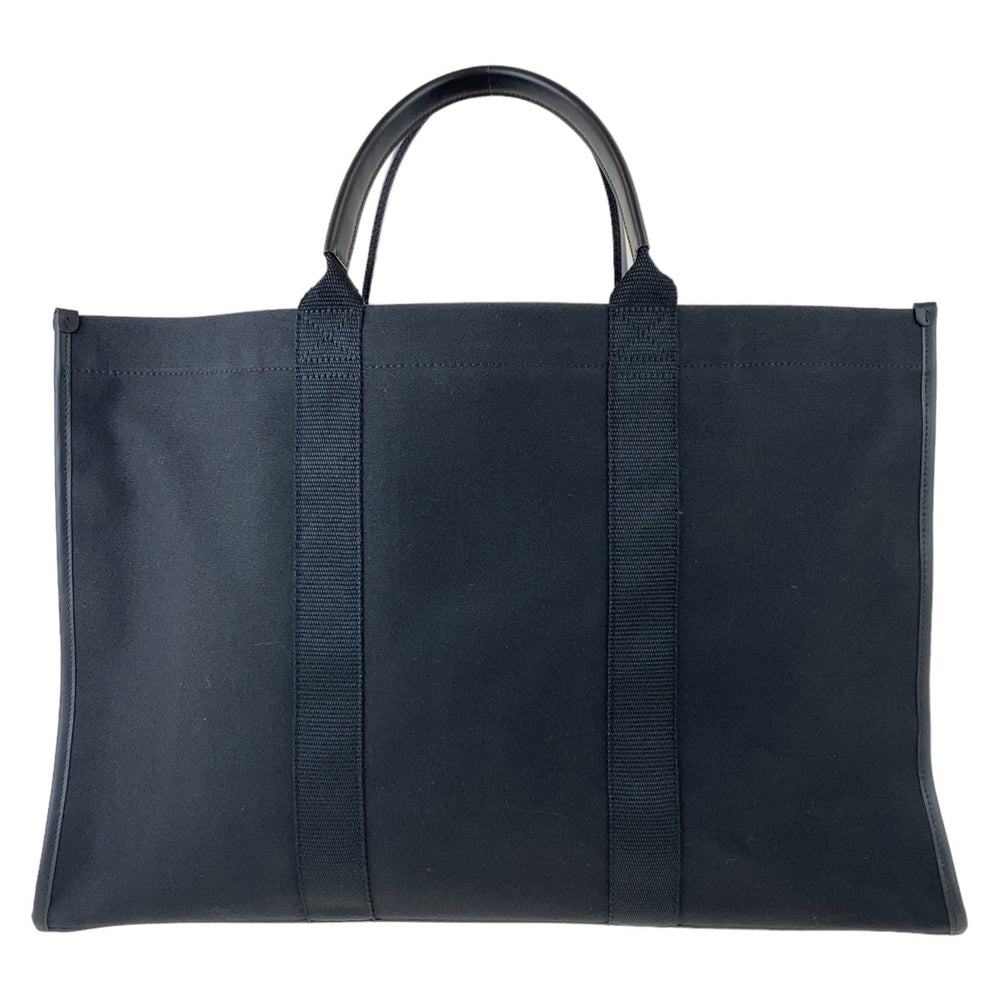 BALENCIAGA Tote Bag Canvas, Leather Black GoldMetal Tote Bag Shoulder Bag 2way hardware Large tote mens Used Authentic