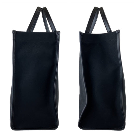 BALENCIAGA Tote Bag Canvas, Leather Black GoldMetal Tote Bag Shoulder Bag 2way hardware Large tote mens Used Authentic