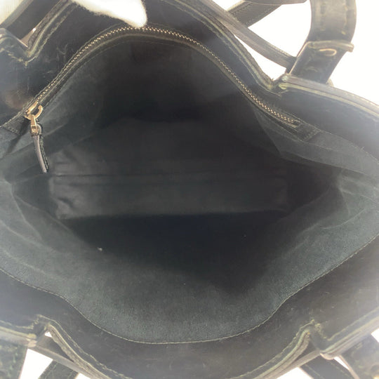 GUCCI Tote Bag 107757 GG canvas Black SilverMetal Tote Bag Shoulder Bag Women Used Authentic