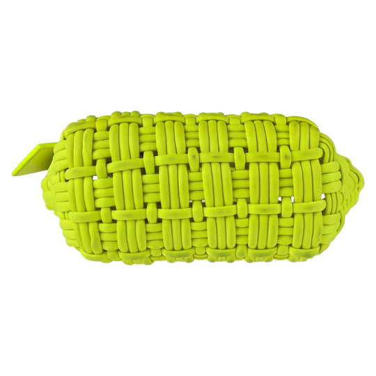 BALENCIAGA Shoulder Bag Nylon, Leather Neon Yellow SilverMetal Crossbody Shoulder Bag Handbag 2way Bistro XXS Women Used Authentic