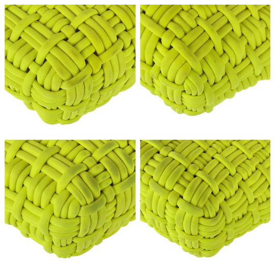 BALENCIAGA Shoulder Bag Nylon, Leather Neon Yellow SilverMetal Crossbody Shoulder Bag Handbag 2way Bistro XXS Women Used Authentic