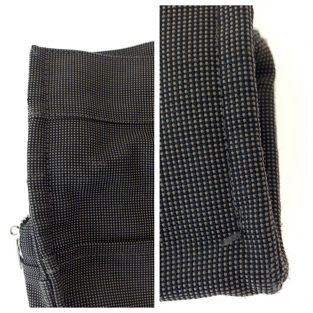 HERMES Tote Bag canvas Gray Navy SilverMetal Tote Bag Business bag Her LineMM Women Used Authentic