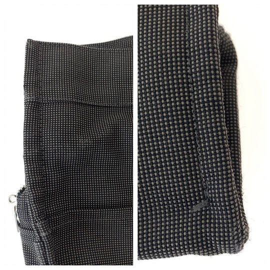 HERMES Tote Bag canvas Gray Navy SilverMetal Tote Bag Business bag Her LineMM Women Used Authentic