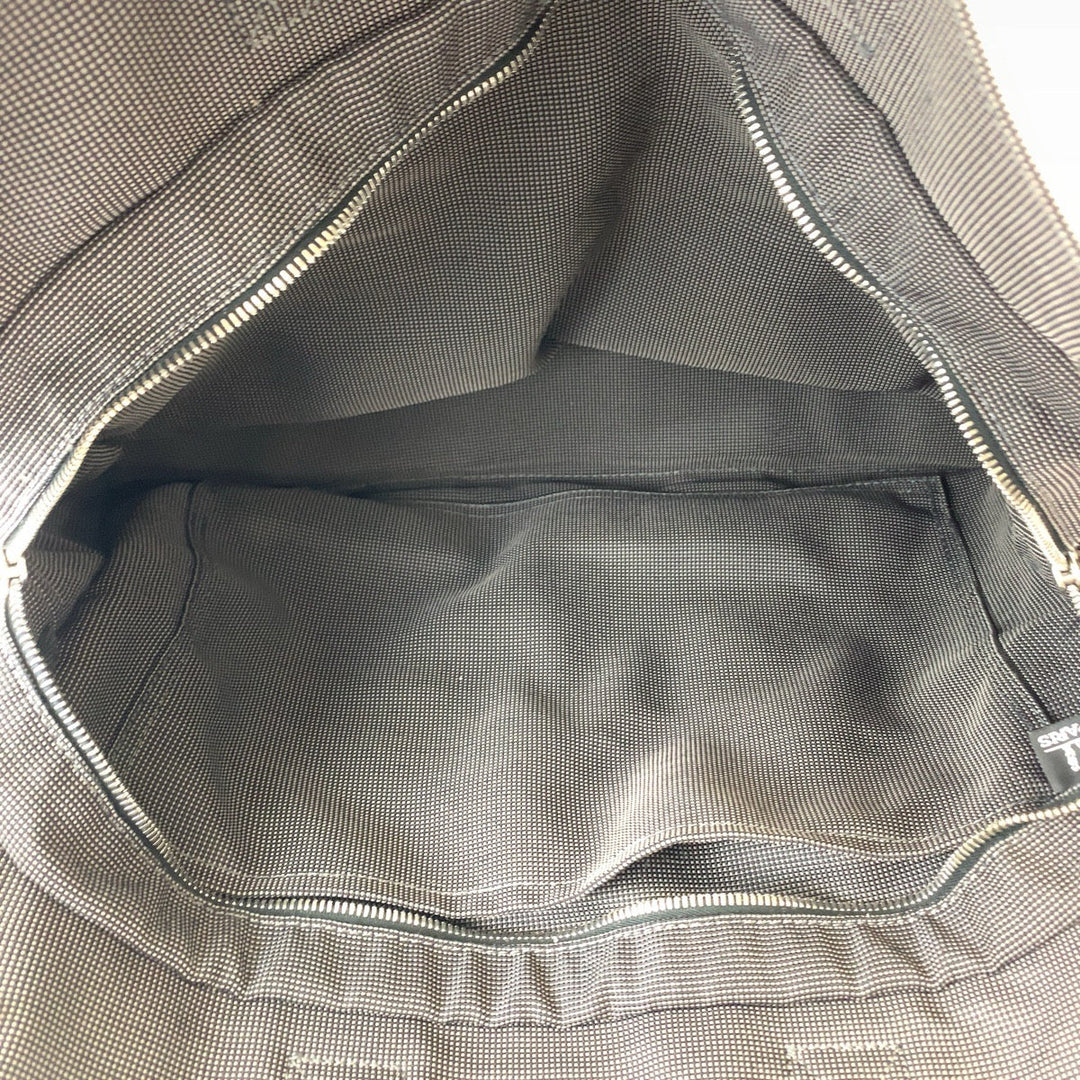 HERMES Tote Bag canvas Gray Navy SilverMetal Tote Bag Business bag Her LineMM Women Used Authentic