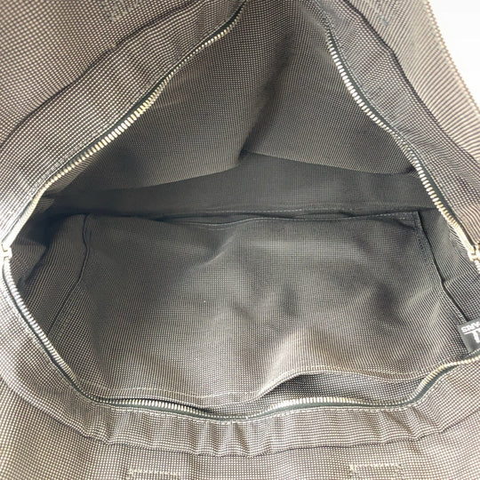 HERMES Tote Bag canvas Gray Navy SilverMetal Tote Bag Business bag Her LineMM Women Used Authentic