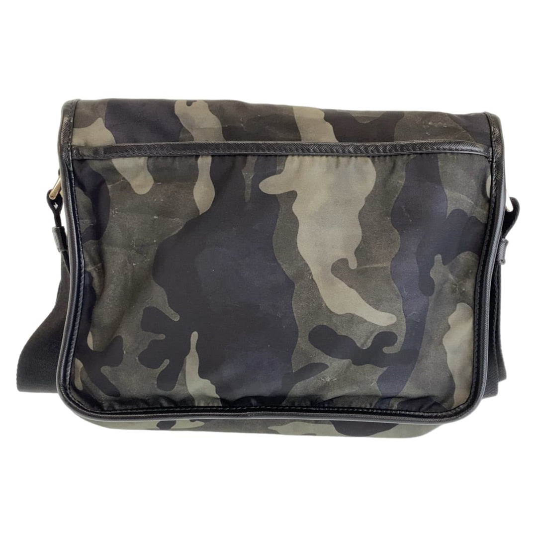 PRADA Shoulder Bag Nylon Camouflage Multicolor SilverMetal Crossbody Shoulder Bag Messenger Bag Test Triangle With logo mens Used Authentic